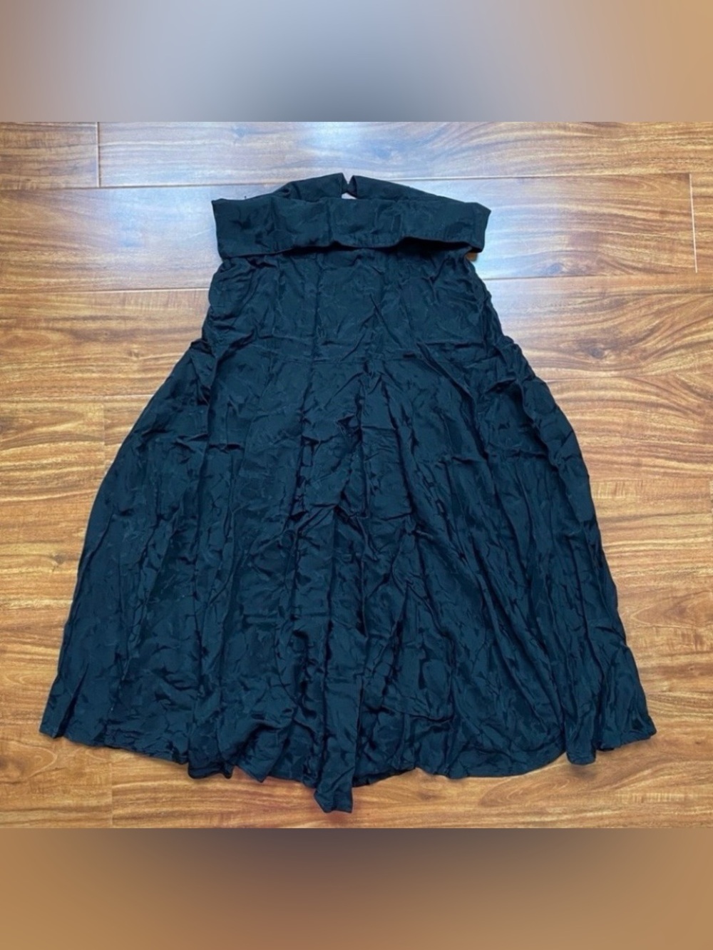 Vintage Women's Sfarzo Milano Italy Black Fold Over Skirt Size 8 Classic Girly